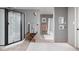 Bathroom showcasing a glass-enclosed shower and a bathtub beyond at 470 Mill Farm Rd, Noblesville, IN 46062