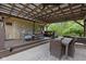 Relaxing covered patio with comfortable seating and outdoor dining area at 470 Mill Farm Rd, Noblesville, IN 46062