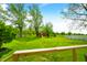 Spacious backyard with an above-ground pool and playground, perfect for Gathering fun and relaxation at 5335 W 550 S, Trafalgar, IN 46181