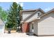 View of the back yard with patio and deck at 6040 Manker St, Indianapolis, IN 46227