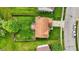 Aerial view of the property showcasing the fenced backyard, deck, and surrounding neighborhood at 6609 Fountain Springs Blvd, Indianapolis, IN 46236