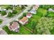 Aerial view showcasing the property's location within a well-maintained neighborhood with mature trees and green spaces at 6609 Fountain Springs Blvd, Indianapolis, IN 46236