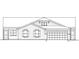 An exterior elevation showing the 2-car garage and two windows with shutters at 7346 Broadview Ln, McCordsville, IN 46055