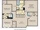 Detailed second floor plan highlighting bedrooms, bathrooms, and the owner's suite at 11626 Aubrey Ln, Fishers, IN 46040
