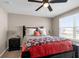 This bedroom boasts a window, bed, and nightstand for a perfect retreat after a long day at 1381 Avocet Dr, Greenwood, IN 46143