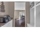 Open concept layout features a dining area with a view into the living space and kitchen at 1381 Avocet Dr, Greenwood, IN 46143