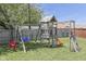 A charming backyard playground area provides an outdoor area for children to play at 1480 E Jefferson St, Franklin, IN 46131