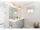 Bathroom featuring a double sink vanity, neutral paint, decor, and a view of the toilet at 1530 Gristmill Meadows Dr, Westfield, IN 46074