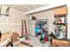 The garage is currently used for storage with boxes and shelving at 1530 Gristmill Meadows Dr, Westfield, IN 46074