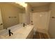 Bathroom featuring a double vanity and a tub/shower combination at 16835 Cheddar Dr, Noblesville, IN 46060