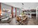 This angle shows the proximity of the breakfast nook and kitchen to the large, open-concept living room at 1893 Glenmoor Ct, Columbus, IN 47201