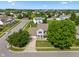 Aerial view of a home and its neighborhood, featuring mature trees and a landscaped yard at 2 E Quail Wood Ln, Westfield, IN 46074
