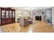 Inviting living area showcases a decorative fireplace, hutch, and comfortable seating at 313 E South St, Morristown, IN 46161
