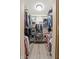 Organized walk-in closet with wire shelving and ample storage space for clothes and accessories at 35 Osage Ct, Columbus, IN 47201