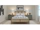 Comfortable bedroom featuring a stylish bed, decorative pillows, and complementary nightstands at 3908 Andean Ct, Bargersville, IN 46106