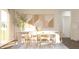 Dining area featuring a modern table, chairs, and neutral decor at 3908 Andean Ct, Bargersville, IN 46106