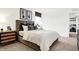 Comfortable main bedroom with plush bedding, window blinds and warm, neutral-toned carpet throughout at 3924 Andean Ct, Bargersville, IN 46106