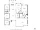Detailed floor plan showcasing the layout of the home, including the living room, kitchen, bedrooms, and garage at 4659 W Otway Ln, New Palestine, IN 46163