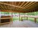 Spacious covered patio overlooking a backyard; perfect for outdoor relaxation and entertaining at 5236 Honey Comb Ln, Indianapolis, IN 46221