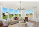 Inviting living room with large windows offering scenic views and comfortable seating arrangement at 5312 Summerton St, McCordsville, IN 46055