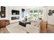 Bright living room features a fireplace, large windows with natural light, and stylish furnishings at 5312 Summerton St, McCordsville, IN 46055