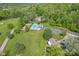 Overhead aerial view of home, pool, hot tub, and tennis court, offering an unmatched outdoor living experience at 6230 E 56Th St, Indianapolis, IN 46226