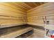 This gorgeous sauna features stunning wood and a place to relax and let the stress melt away in your own home at 6230 E 56Th St, Indianapolis, IN 46226