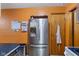 Bright kitchen with stainless steel refrigerator, ample storage, and modern appliances at 6925 W State Road 128, Frankton, IN 46044