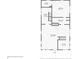 Floor plan showcasing the layout of the first floor, including the living room, kitchen and bedroom at 7335 Bethany Park, Martinsville, IN 46151