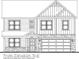 Illustration of a charming two-story home displaying stone accents and a double-car garage at 7517 Big Bend Blvd, Camby, IN 46113