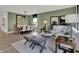 Open-concept living and dining area featuring stylish furniture, natural light, and a seamless flow at 9363 Abner St, McCordsville, IN 46055