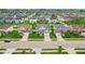 Expansive aerial view showcasing a suburban neighborhood with well-manicured lawns and charming homes at 951 Parker Ln, Westfield, IN 46074