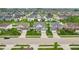 Wide aerial view of a residential community, highlighting the home's location in the neighborhood at 951 Parker Ln, Westfield, IN 46074