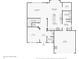 Detailed first floorplan with kitchen, living room, dining room, and garage at 951 Parker Ln, Westfield, IN 46074
