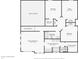 Floorplan with primary bedroom, bathroom, additional bedrooms, and office at 951 Parker Ln, Westfield, IN 46074