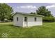 Exterior shot of a storage shed in a well-maintained lawn at 1190 W Jefferson St, Franklin, IN 46131