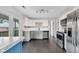 Modern kitchen featuring stainless steel appliances and light gray countertops at 1237 W State Rd 38, Pendleton, IN 46064