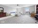 Spacious main bedroom boasts large windows and neutral colors at 12832 Broncos Dr, Fishers, IN 46037