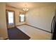 Eat in kitchen area with door to the exterior at 1652 Sweetwater Ln, Greenfield, IN 46140