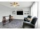 Bright living room with hardwood floors, neutral walls, and stylish decor at 2473 Shadow Bend Dr, Columbus, IN 47201