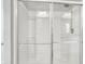 Large shower with glass doors and dual shower heads at 2473 Shadow Bend Dr, Columbus, IN 47201