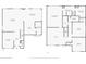 Detailed first and second floor layout showing room sizes, including the living room, kitchen, and primary bedroom at 3221 Holt St, Whiteland, IN 46184
