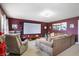 Entertainment room with a projector screen, sofa, armchair, and guitar for an entertainment space at 3221 Holt St, Whiteland, IN 46184