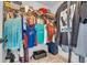 Walk-in closet with shelving and hanging space, allowing for ample storage of clothes and luggage at 3319 E 700 N, Whiteland, IN 46184