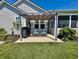 Cozy backyard patio with comfortable seating, perfect for outdoor relaxation and entertaining at 3691 Talmine Ln, Bargersville, IN 46106