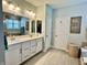 Bathroom featuring double sink vanity, ample storage, and modern finishes at 3691 Talmine Ln, Bargersville, IN 46106