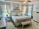 Elegant main bedroom with a large bed, a ceiling fan, and plenty of natural light at 3691 Talmine Ln, Bargersville, IN 46106