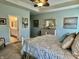 Spacious main bedroom featuring a ceiling fan and an ensuite bathroom at 3691 Talmine Ln, Bargersville, IN 46106