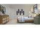 Cozy bedroom featuring skateboard wall decor, a stylish bed, and coordinated furnishings for a unique look at 3882 Andean Ct, Bargersville, IN 46106