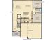 Layout of the first floor of the home including the garage, kitchen, great room, study, and guest suite at 3882 Andean Ct, Bargersville, IN 46106